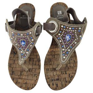 White Mountain Adeline Thong Sandal Size 7.5M